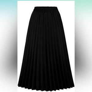 Black midi length pleated skirt new with tags still in the packaging.